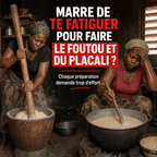 Foutoumix Triple-Action : ton foutou, placali, kabato pilé en 20 min, sans effort, avec le vrai goût maison"