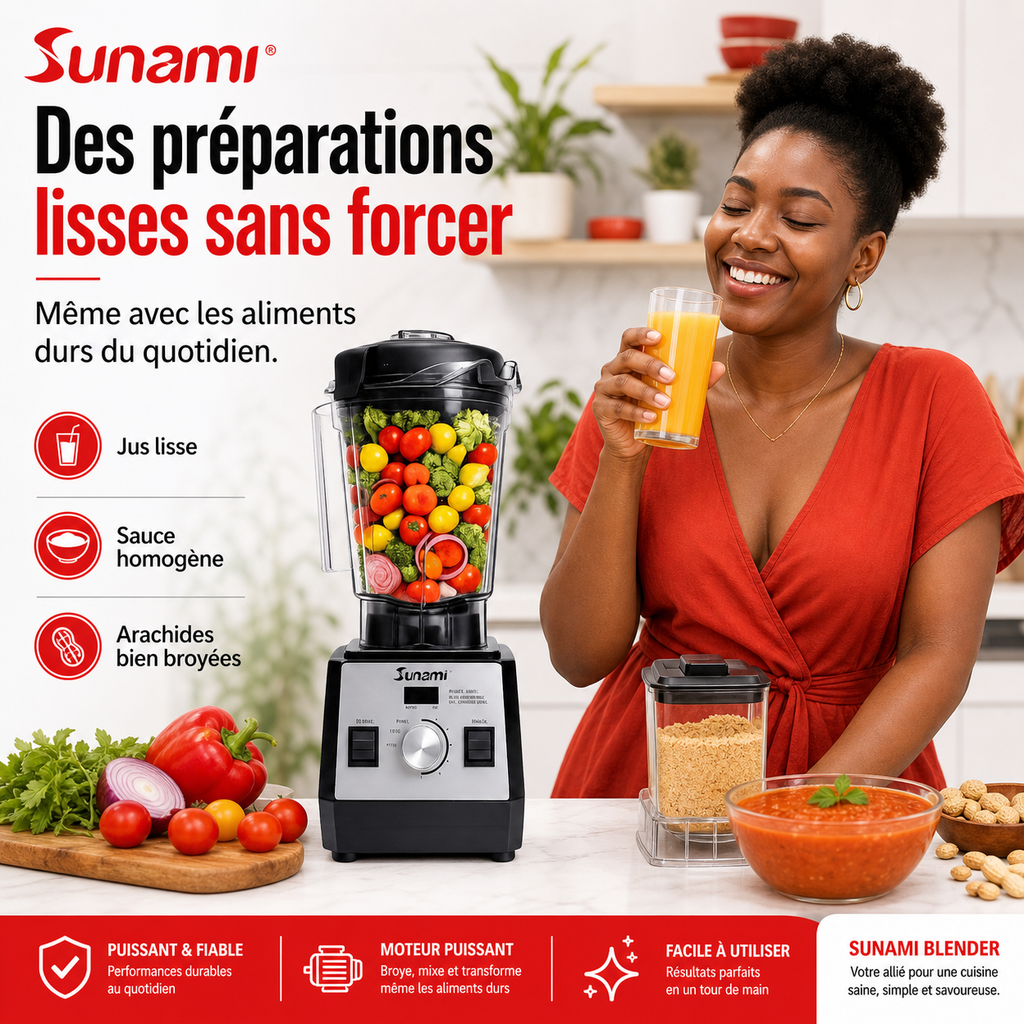 Sunami opus: Mixeur haute performance  Turbocrush - (Version améliorée 2026)